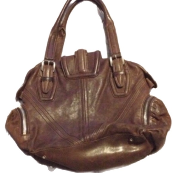 Botkier Italian Leather Purse W/Gold Hardware Many Pockets Dust Bag Zippers - Picture 4 of 7